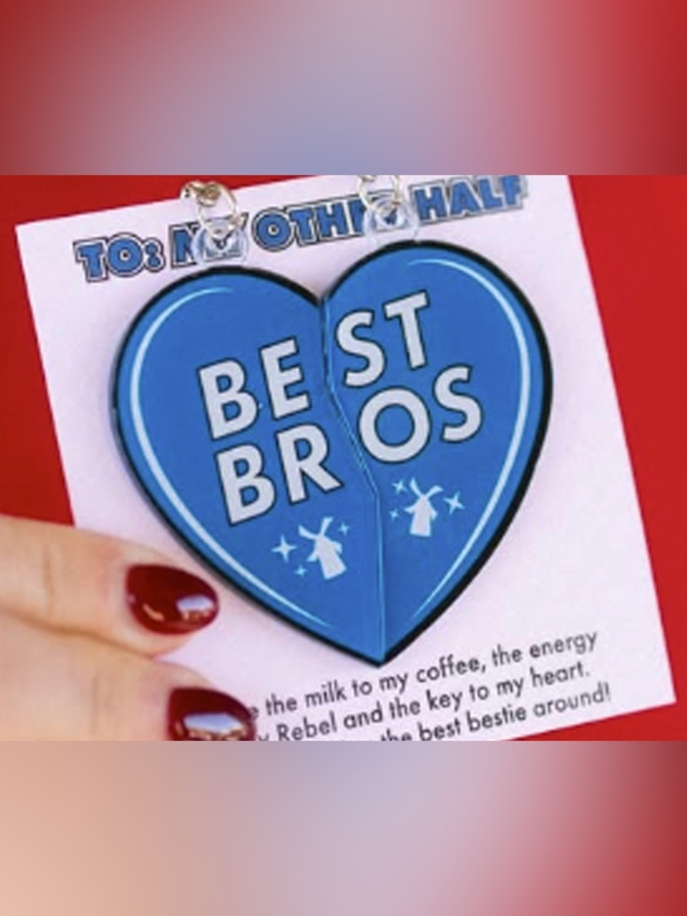 Dutch Bros Best Bros Split Heart Keychain Set | Limited Edition